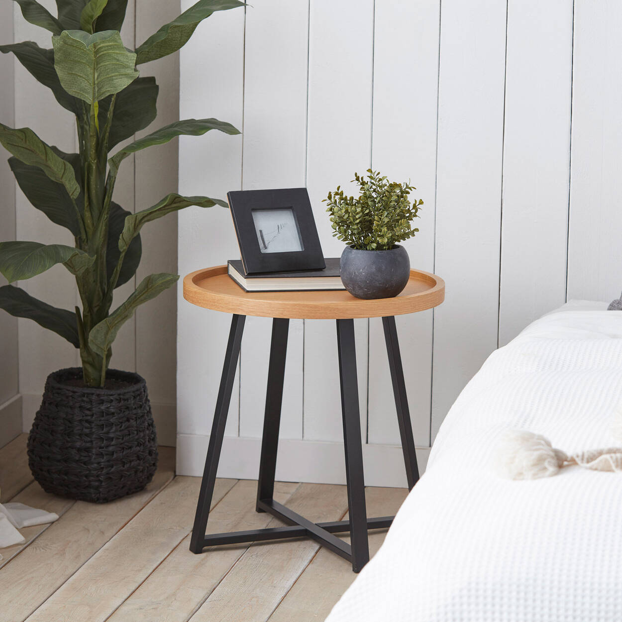 Metal and Wood Side Table | Bouclair Canada