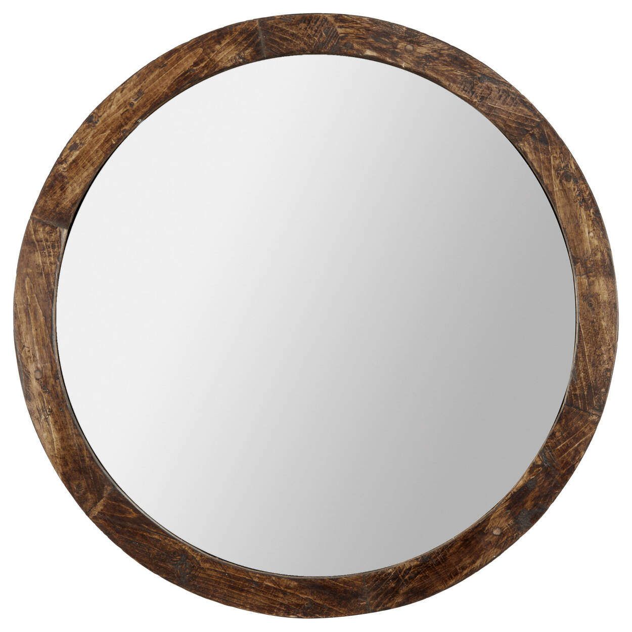 Round Wood-Framed Mirror | Bouclair Canada